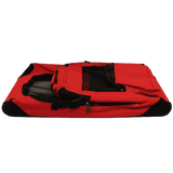 Mool Lightweight Fabric Pet Carrier Crate with Fleece Mat and Food Bag, Medium, 60 x 42 x 42 cm, Red
