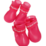 Pet Dog Rain Boots Booties Waterproof Protective Rubber Shoes,3 sizes,BLACK