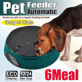 Popamazing 6 Days Cat + Dog + Rabbit Meal Automatic Pet Feeder Auto Dispenser (Yellow)
