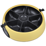 Popamazing 6 Days Cat + Dog + Rabbit Meal Automatic Pet Feeder Auto Dispenser (Yellow)