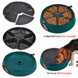 Popamazing 6 Days Cat + Dog + Rabbit Meal Automatic Pet Feeder Auto Dispenser (Yellow)