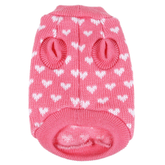 Silvercell Pets Puppy Dogs Clothes Jacket Little Heart Knit Sweater Coat Pink XL